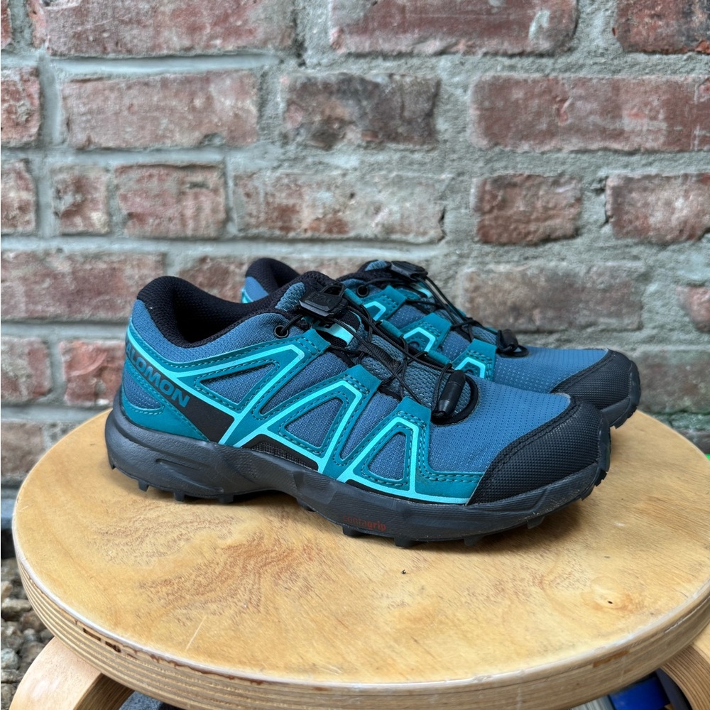 Salomon Teal and Black Trail Speedcross Shoes Sneakers